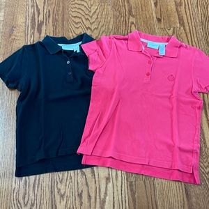 Set of 2, Liz Claiborne Polo Shirts (Pink and black) Good condition, size: small